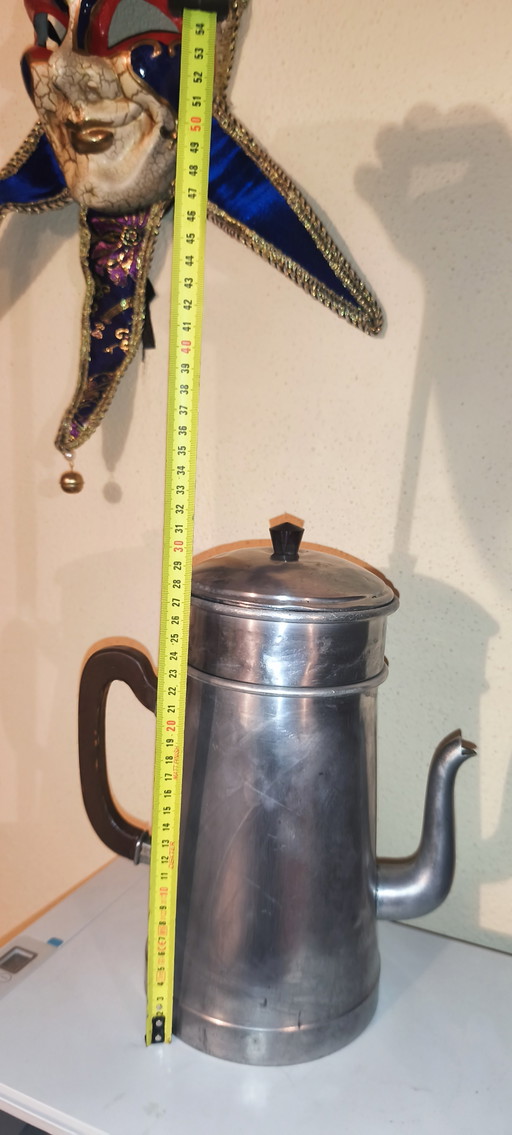 Vintage Aluminum Teapot 28cm Large Teapot with Internal Filter 1960s – keukenaccessoires, Plastic, Aluminium (photo 2 of 8)