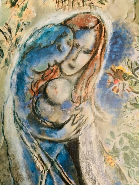 Image 1 of Marc Chagall: "Les Amoureuy en Gris" (Amore grigio). Firma sulla lastra.