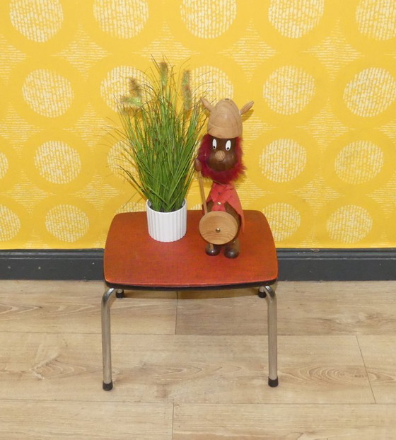 Image 1 of Chaise de cuisine des années 1960 + tabouret Métal style industriel