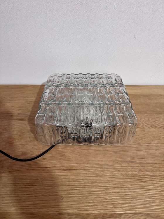 Lampe vintage Fischer Leuchten en verre givré – Plafonniers (photo 8 of 12)