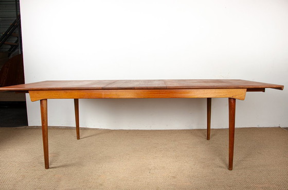 Image 1 of Very large table, 290 cm, in solid teak, by Peter Hvidt and Orla Molggard-Nielsen for France & Son 1955.
