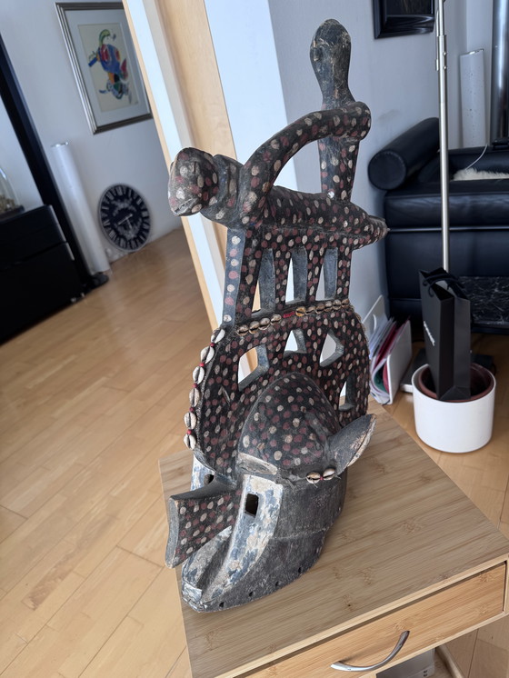 Image 1 of Masque de fertilité.  De la Haute-Volta, actuelle région de la Tribu Goubounsi du Burkina Faso.