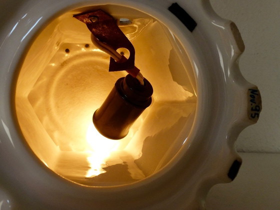 Image 1 of Vintage Perfume Lamp / Smoke Dispeller in the Shape of a Chinese Pagoda - Porcelain.