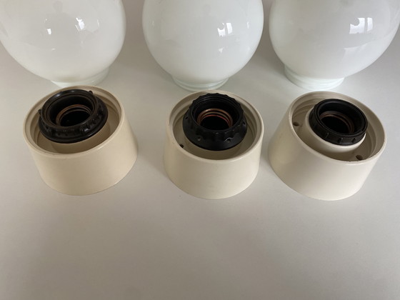 Image 1 of Set of 3 Retro CORODEX wall lamps / globe lamps / ceiling lamps