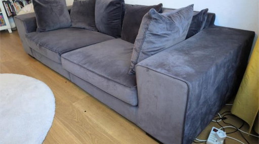 Large suede sofa