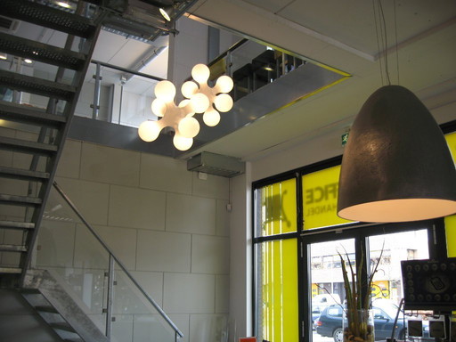 2x design pendant lamp clock model alu color