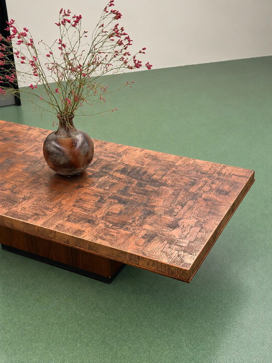 Table basse en cuivre gravé de Heinz Lilienthal, années 1970, Livres d'art (photo 3 sur 3)