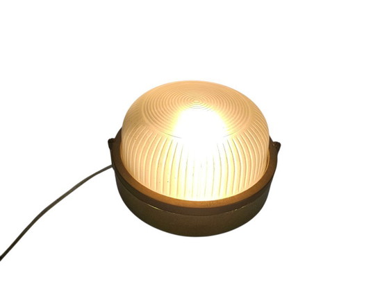 Image 1 of Ship's lamp - Bullseye lamp - brass - glass - wall lamp - solid - 80s