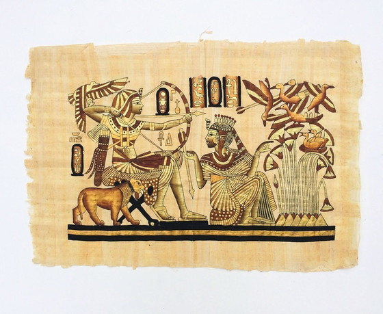 Image 1 of Grote Papyrus (65 x 45 cm) ' Koninklijk paar '
