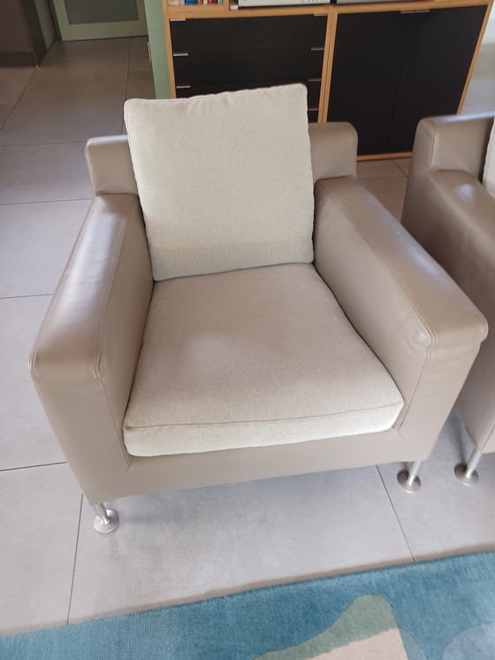 Image 1 of 2x B&B Italia Harry Design Chairs Leather