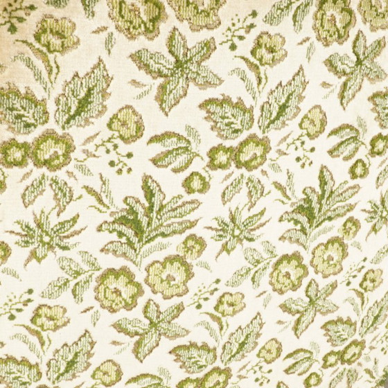 Image 1 of Poltrona club vintage – velluto con motivo a foglie – anni '60