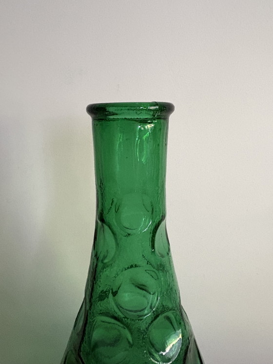 Image 1 of Midcentury Modern vintage Italiaanse Empoli glazen karaf - Genie Bottle