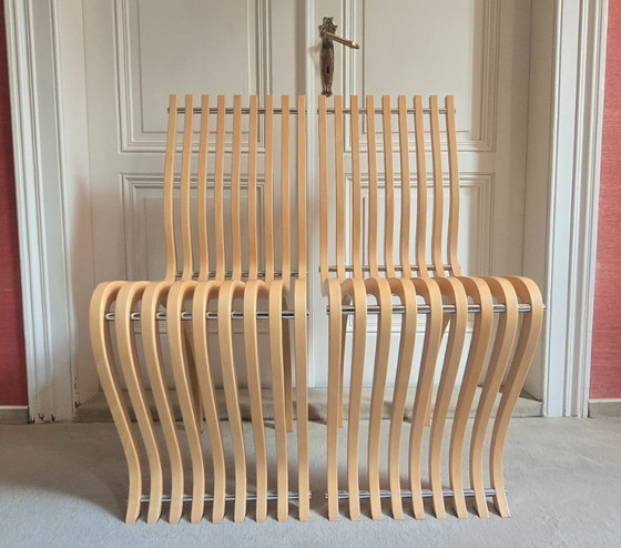 Image 1 of 2x Vitra Edition: Sedia Schizzo – Design di Ron Arad (1989) – Primo proprietario/Pezzi da esposizione