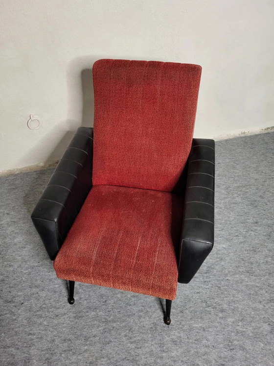 Armchair years 50-60 skaï – Skai, Vintage (photo 8 of 10)