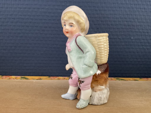 Lot de 2 pyrogènes de la fin du XIX ème siècle , porcelaine polychrome 