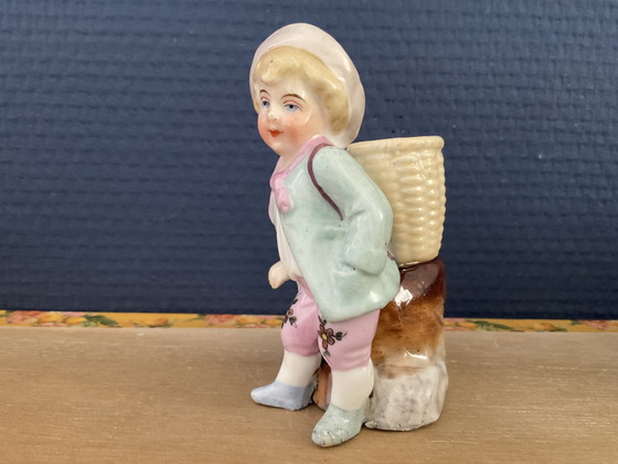 Image 1 of Lot de 2 pyrogènes de la fin du XIX ème siècle , porcelaine polychrome 