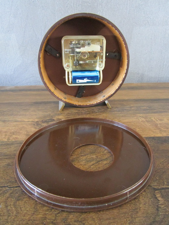 Image 1 of Sixties Junghans ATO-MAT Teak Desk Clock