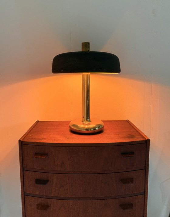 Image 1 of 2x messing tafellamp, Heinz Fw Stahl, Hillebrand '70