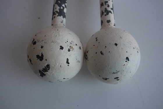 Image 1 of Set Art deco dubbele bal halters, jaren 1930.