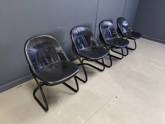 Image 1 of Gastone Rinaldi Esszimmerstühle „Pascale“, 1970er Jahre – 4er-Set