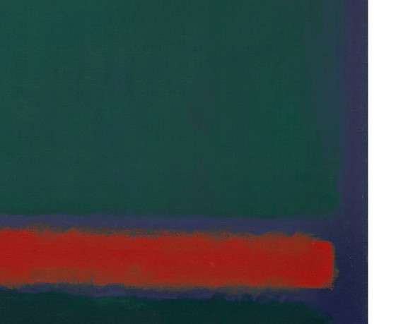 Image 1 of Nr. 15 - Twee groene tinten en een rode streep - Mark Rothko - poster van 70 × 100 cm