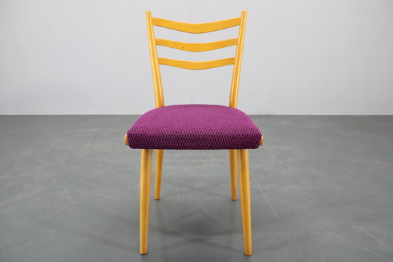 Image 1 of 1960s Set of Four Beech Dining Chairs, Czechoslovakia
