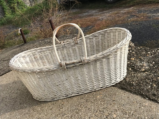 Panier en bois rustique, années 1960 – Objets déco, Osier, Rustic (photo 3 of 5)
