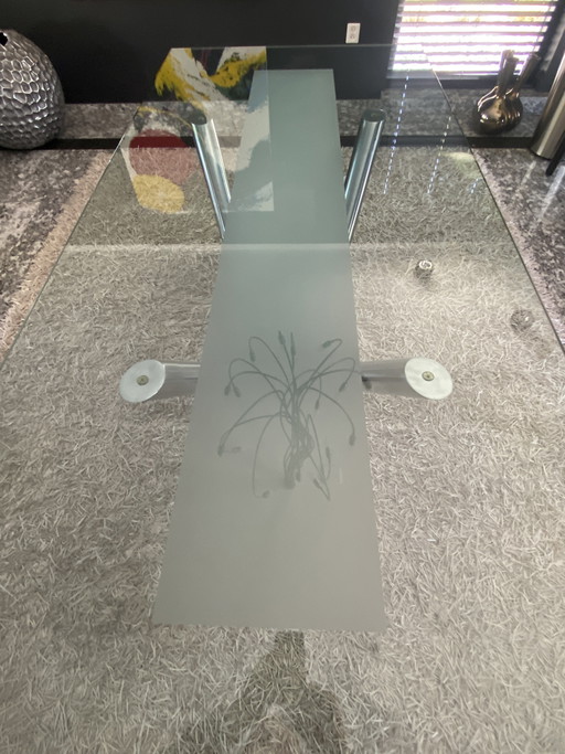 Italian glass design dining table