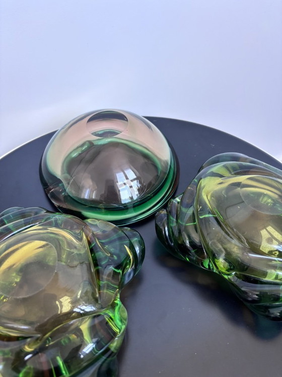 Set van 3 vintage Murano Sommerso glazen schalen van Vetri D'Arte – Glass (photo 19 of 21)