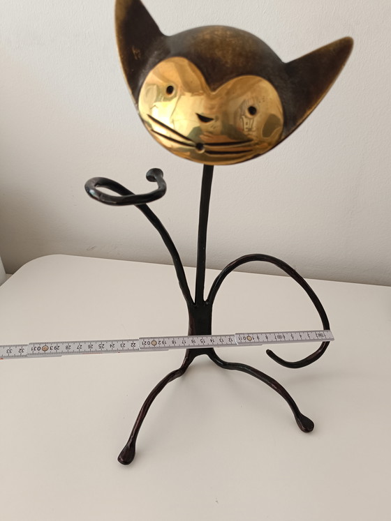 Image 1 of Porte-bouteille en forme de chat autrichien par Walter Bosse, années 1950