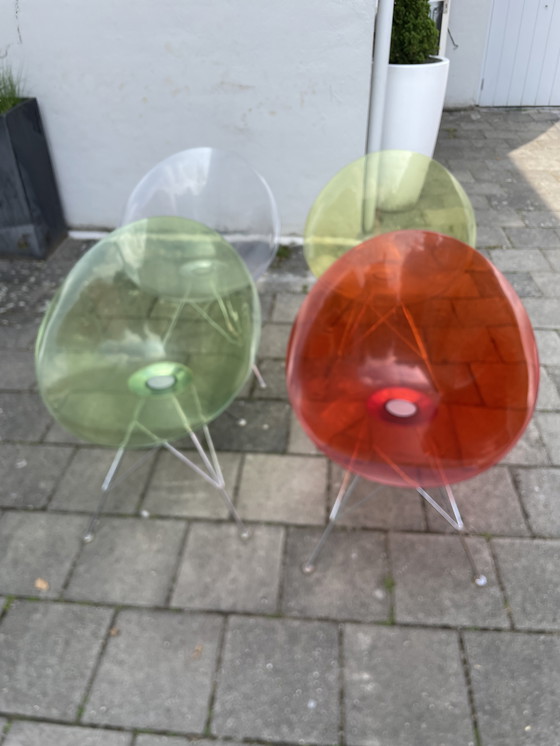 Image 1 of Kartell Ero S, Philippe Starck Set of 4 Bucket Chairs with Eiffel Tower Base
