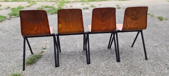 Image 1 of 4X Galvanitas Thur Op Seat Chairs d'école