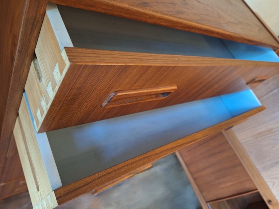 Image 1 of Deense teakhouten ladekast van Borge Dam, jaren 60.