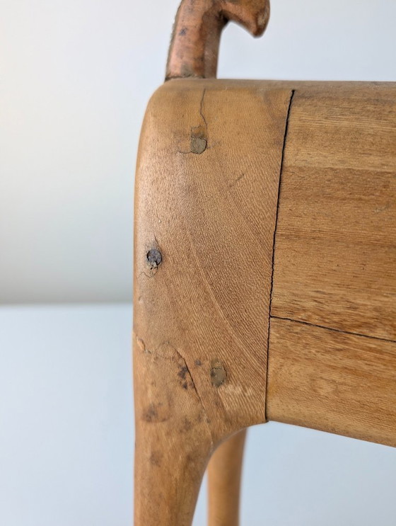 Image 1 of Sculpture abstraite d'animal en bois, design scandinave du milieu du XXe siècle