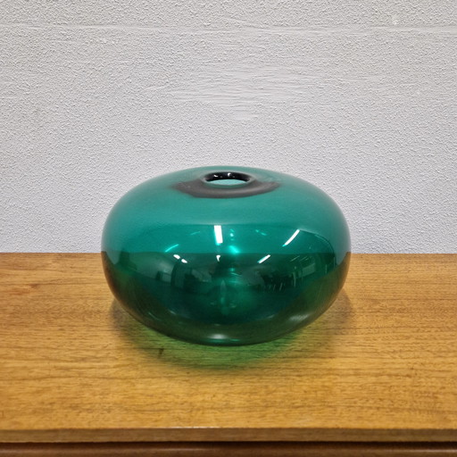 Vintage Ikea Stockholm Vase Green Glass Design Vase