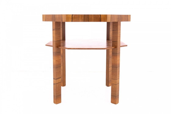 Image 1 of Art Deco round table, Poland, 1950s.