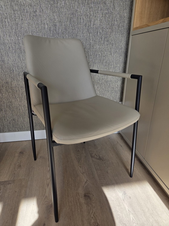 Vier Eetkamerstoelen Movani – Leather, Metal (photo 2 of 6)