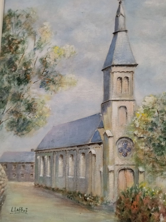 Painting, classic, rural landscape, church – Art, Wood, Canvas (photo 10 of 13)