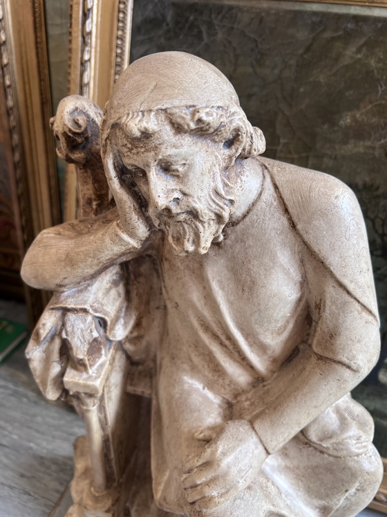 Statue Sculpture Ancienne Vintage Classique Biblique en Plâtre – Other (photo 2 of 6)