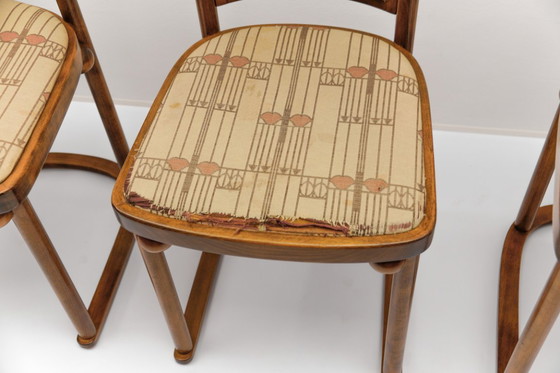 Image 1 of Ensemble de 4 chaises chauve-souris de Josef Hoffmann pour Wittmann