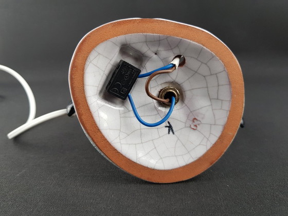 Image 1 of Vintage KARLSRUHER MAJOLIKA Pinguïn Tafellamp, Bedlampje, 1950's