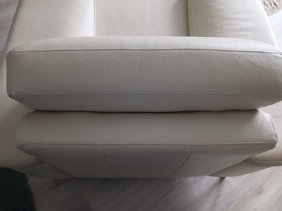 Fauteuil en Cuir Musterring, Couleur Crème – Leather, polished steel (photo 8 of 11)