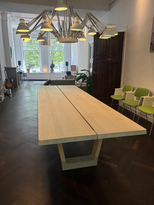 Arco Base table à manger 100x320cm chêne béton naturel