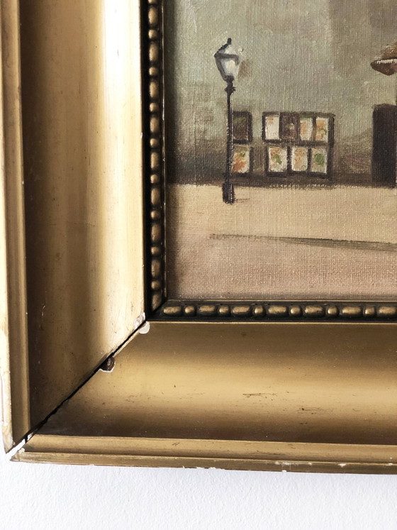 Image 1 of Grande peinture à l'huile originale d'époque représentant un cottage à la campagne, vers 1923
