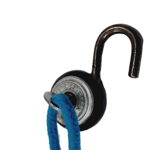 Image 1 of Vintage small round padlock with key