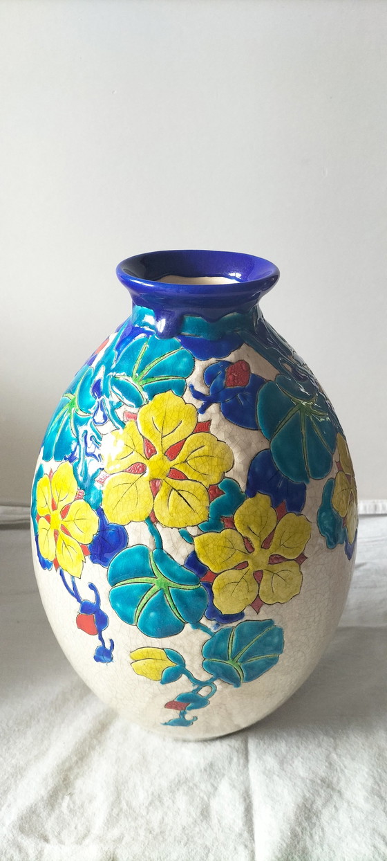 Charles Catteau – Boch Frères Keramis Vase Art Déco – D.2762 – Ca. 1930 – Ceramic (photo 6 of 15)