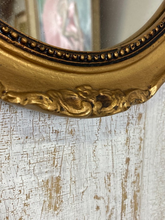 Image 1 of Antieke ovale spiegel 34x27cm