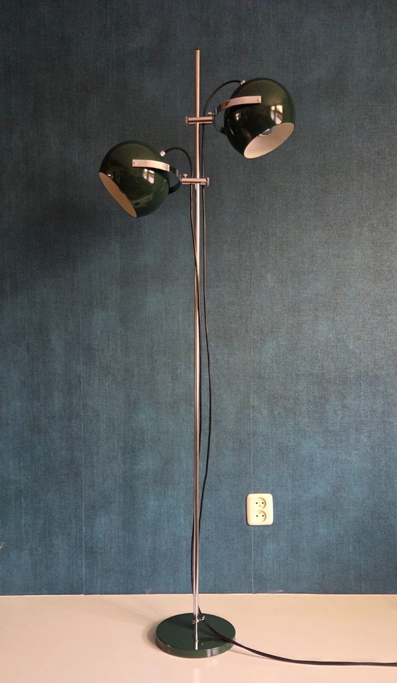 Image 1 of Vintage floor lamp - Gepo - 1970s - Green
