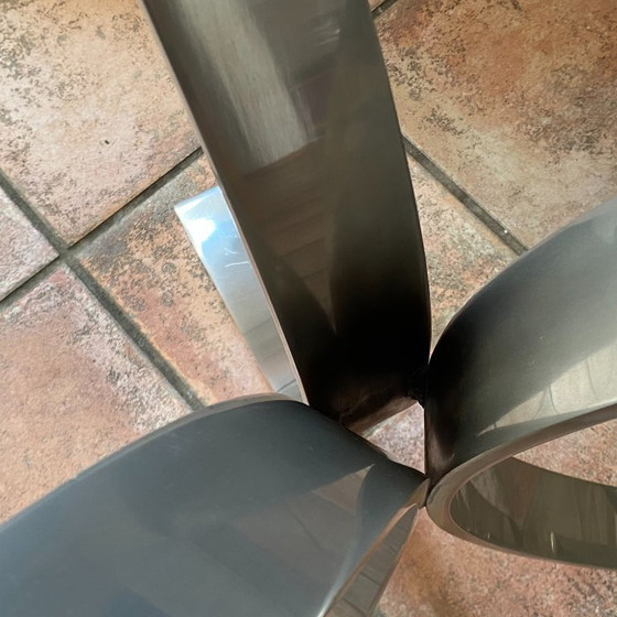 Tavolo ROCHE BOBOIS. 1970. Space age. 190x110, Tavoli da pranzo, Vetro, Argentato (foto 8 di 8)