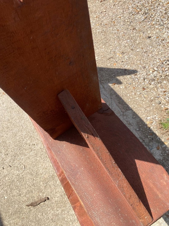 Par de bancos rústicos de madera maciza de 250 cm para mesa de campo de estilo años 50. – Wood (photo 12 of 18)